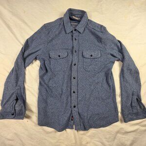 Faherty Legend Sweater Shirt Mens Size Large Blue Button Up Long Sleeve Casual
